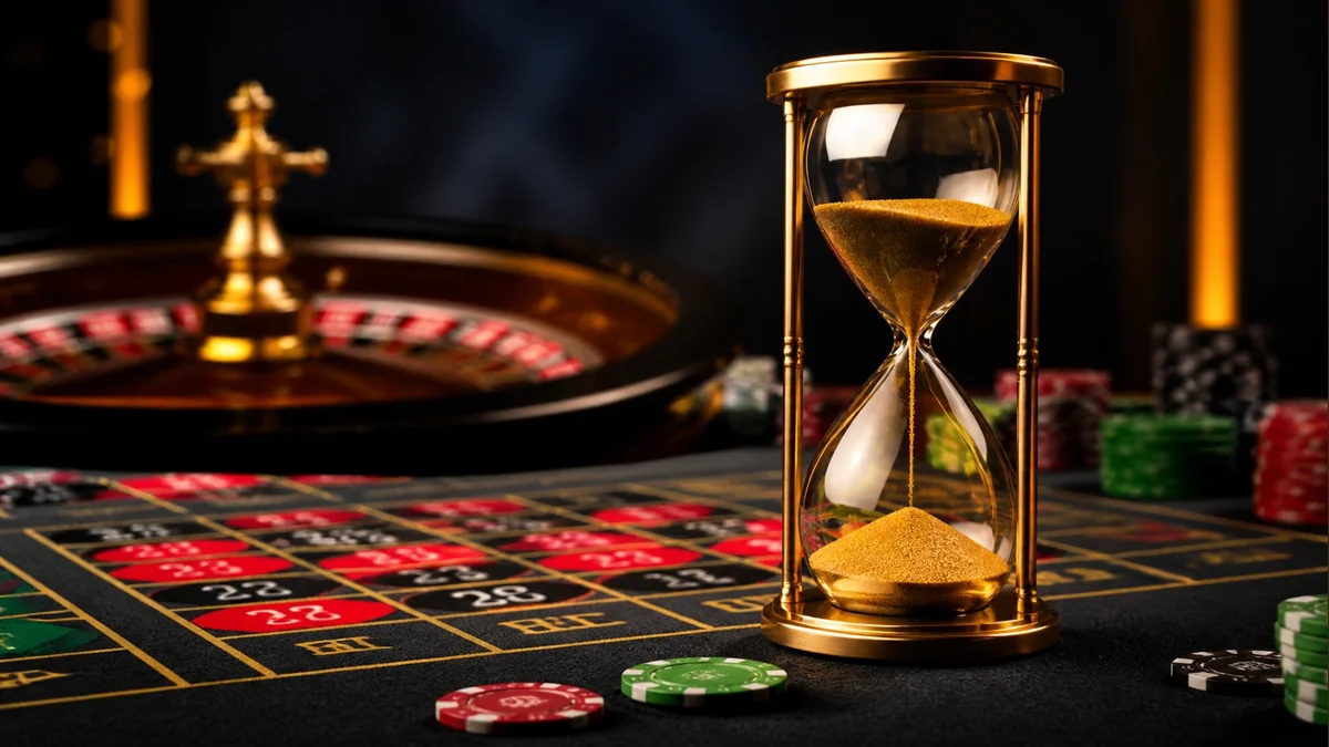 Лайв или RNG: песочные часы на столе рулетки